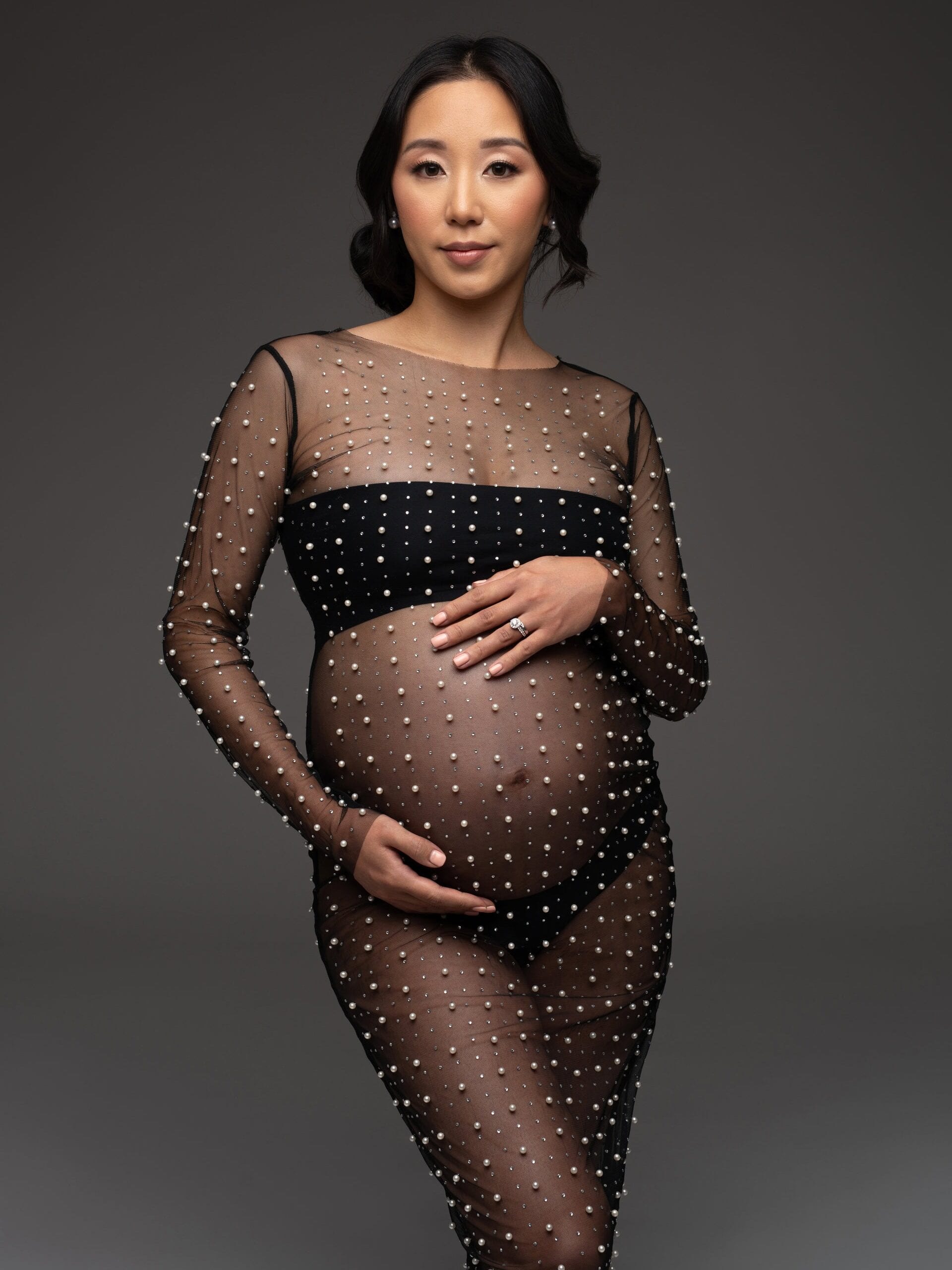 Maternity portrait of Rina at Brilianna Photography in Forest Hills, Queens, image 1